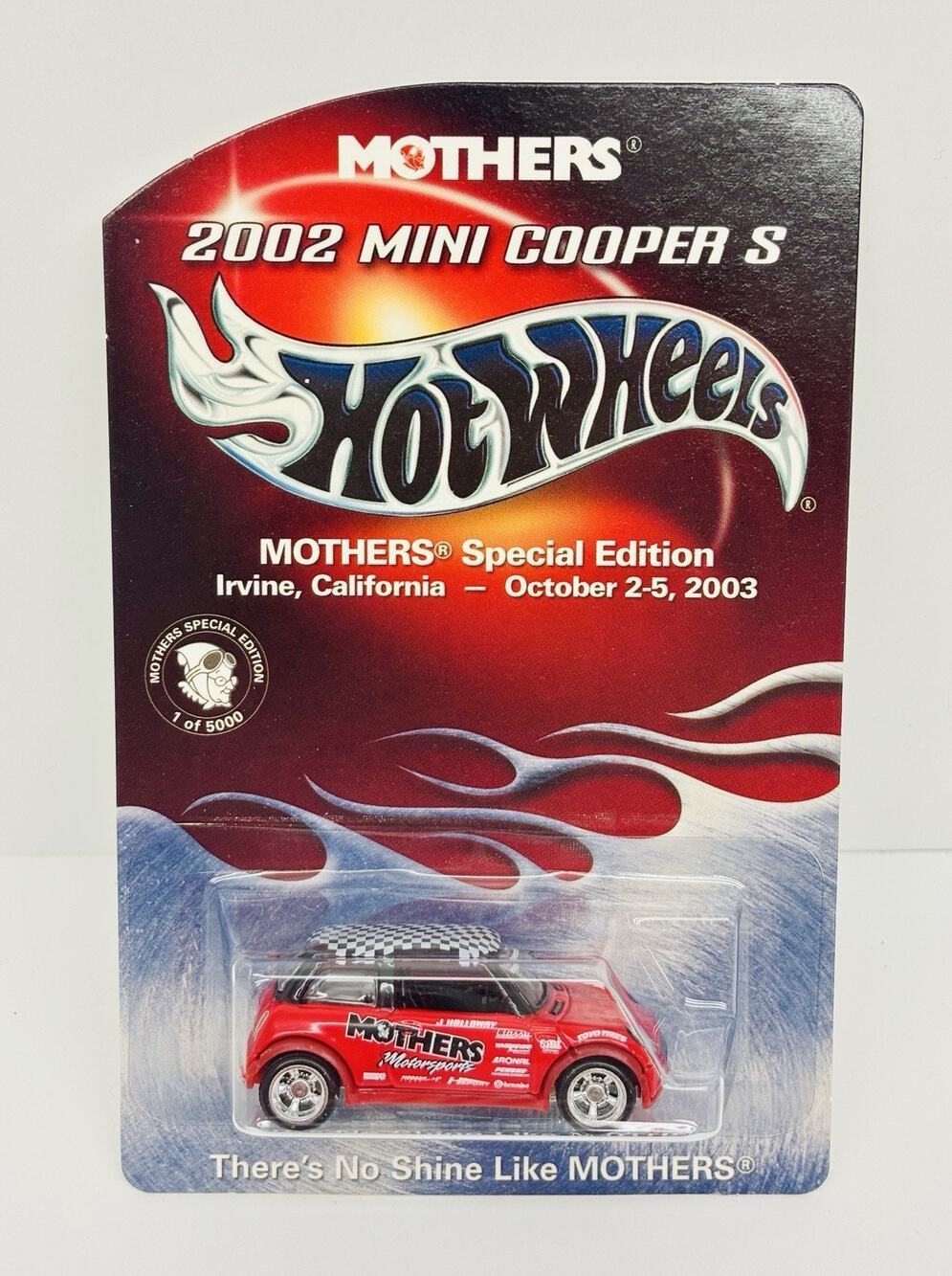 Hot Wheels 2002 Mothers Mini Cooper S Special Edition w/ Protector
